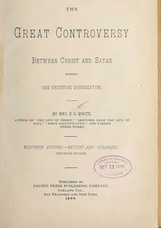 1888 Great Controversy cover